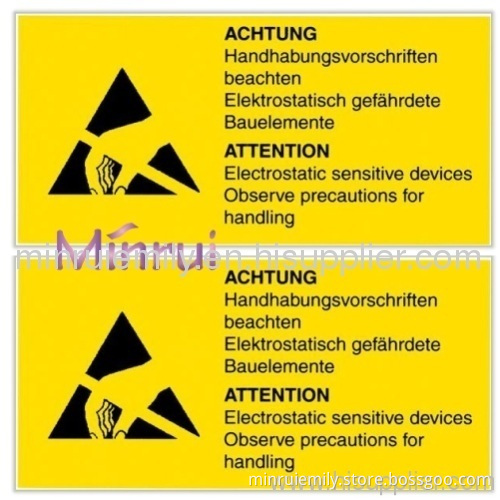 Custom Esd Labels For Permanent Adhesive Or Water&oil Proof Esd Labels